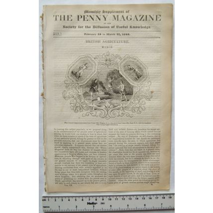 1840 The Penny Magazine No. 513 British Agriculture