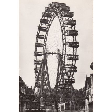 Wien Austria Roundabout Prater Real Photo Postcard