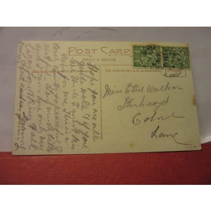 BOLTON CASTLE, SOUTH, YORKSHIRE used antique postcard by F. Frith 1918 pm =