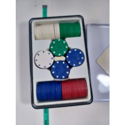 Cardinal Professional Poker Chips w/ 11.5g Poker Chips tins are bent