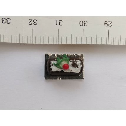 CHRISTMAS PUDDING & YULE LOG - HAND MADE, DOLLS HOUSE, 12th. SCALE