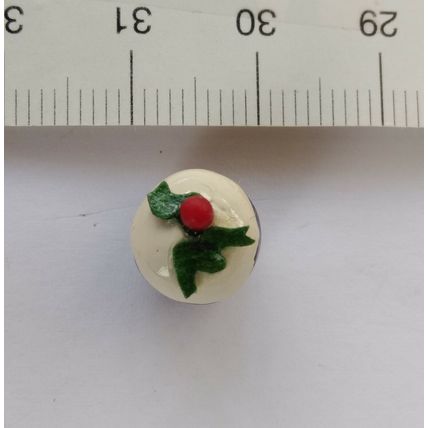 CHRISTMAS PUDDING & YULE LOG - HAND MADE, DOLLS HOUSE, 12th. SCALE