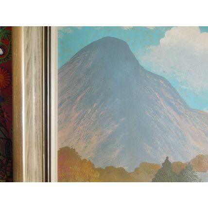 Mountain Landscape Painting Signed John Bell 1972 - Framed