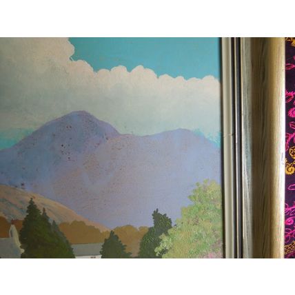 Mountain Landscape Painting Signed John Bell 1972 - Framed
