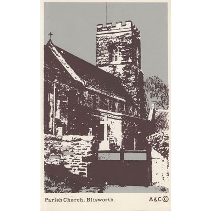 Blisworth Church Northamptonshire PB Postcard