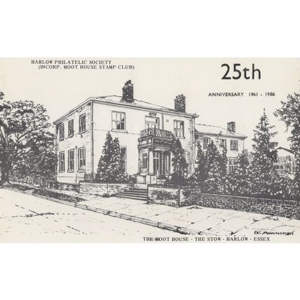 Harlow Philatelic Society Stamp Moot House Annivesary Postcard