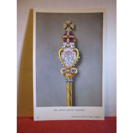 KING'S ROYAL SCEPTRE unused vintage postcard =