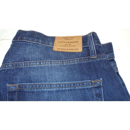 Lucky Brand Jeans Mens 40x30 Dark Blue Denim 221 Straight Leg Cotton