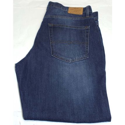 Lucky Brand Jeans Mens 40x30 Dark Blue Denim 221 Straight Leg Cotton
