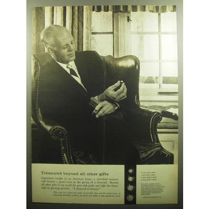 1958 De Beers Diamonds Advertisement - Treasured beyond all other gifts