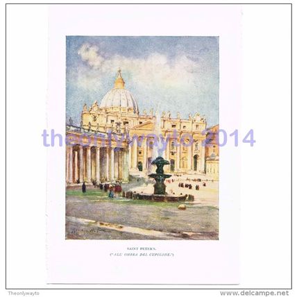 Saint Peters (All Ombra del Cupolone), Rome, Italy, Book Illustration, 1925