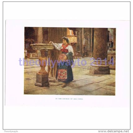 In the Church of Ara Coeli, Rome, Italy, Book Illustration (Print), 1925