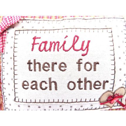 Shabby Chic Pillow Small Decorative Family there for Each Other 24 CM Gift