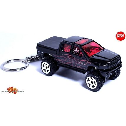 RARE KEYCHAIN BLACK DODGE RAM 1500 LIFTED TRUCK CUSTOM Ltd Ed GREAT GIFT