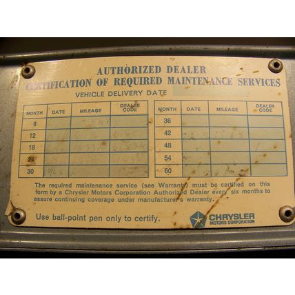 1966 CHRYSLER NEWPORT GLOVEBOX LID DOOR OEM NEW YORKER 300 TOWN & COUNTRY