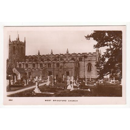 St Giles Church West Bridgford Postcard RP Nottinghamshire