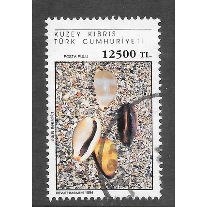 CYPRUS TURKISH POST 1994 SEA SHELLS 12500TL USED