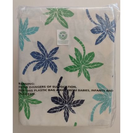 NOS HANES JERSEY KNIT 100% COTTON BREEZY BABY PALM FULL SHEET SET w DEEP POCKETS
