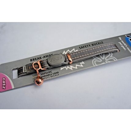 ROGZ URBAN Safety Breakaway Cat Collars With Soft Back & Rose Gold Detail & Tags
