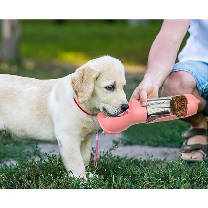 3 In 1 Portable Pet Water Bottle Feeder & Garbage Bag Storage – Outdoor Travel H