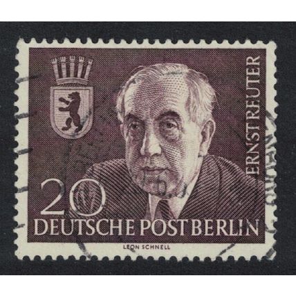 Berlin Death of Ernst Reuter Mayor of West Berlin 1954 Canc SG#B112