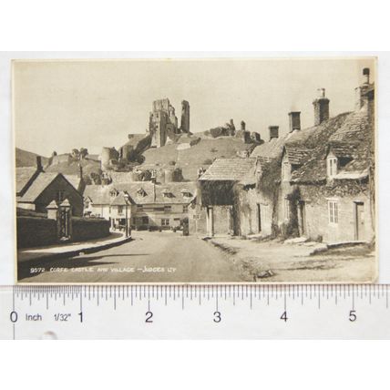 1932 postcard Corfe Castle & Village