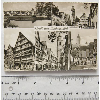 old postcard Gruss aus Dinkelsbuhl