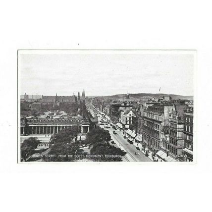 Princes Street From The Scott Monument, Edinburgh, Postcard.