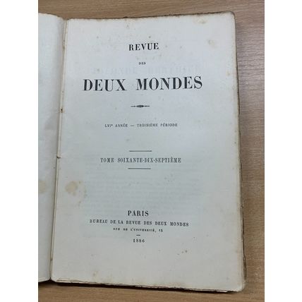 RARE* 1 SEPTEMBRE 1886 REVUE DES DEUX MONDES FRENCH LARGE PAPERBACK BOOK (P3)