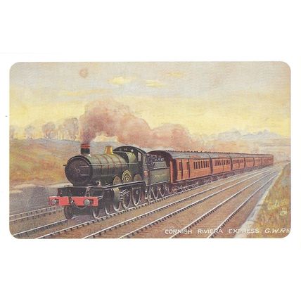 Railway Art Postcard Cornish Riviera Express GWR Star 4-6-0 Loco - Nostalgia