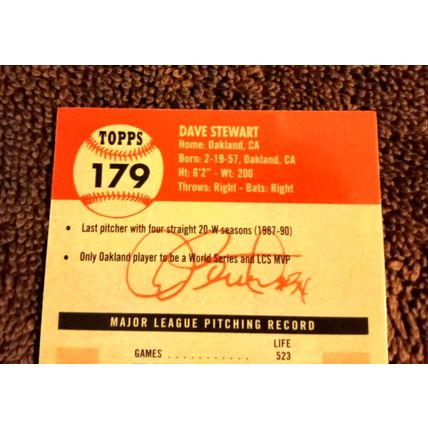 2022 Topps Chrome # 179 Dave Stewart Pitcher Oakland A"s 9.0 Mint Or Better