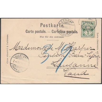 Place du Molard, Genève, 1900 - Charnaux Frères CPA