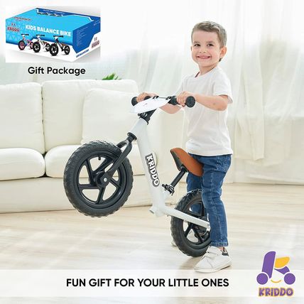 KRIDDO Toddler Balance Bike 2 Year Old, Age 24 Months to 5 Years Old, 12 Inch Pu
