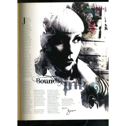 VOL 1 #3 BOUND BY INK Vintage Tattoo magazine KRISTEN LEANNE-STUNNER MODEL VG