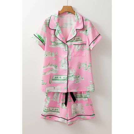 Pink Holiday Resort Short 2pcs Pajama Set