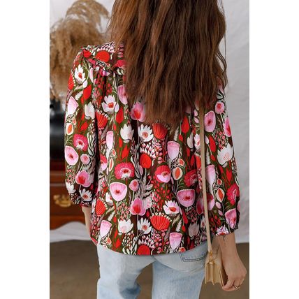Gold Metallic Tied Front Babydoll Blouse