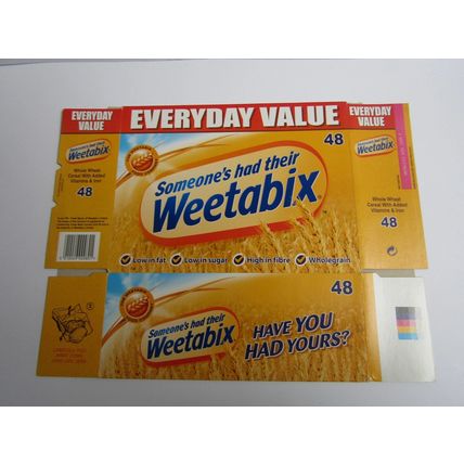 Weetabix 2009 Cereal Box empty Wheat Art Winners " LION "