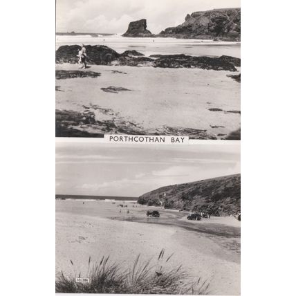 ED 331 PORTHCOTHAN BAY, RP POSTCARD