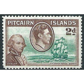 Pitcairn Islands 1940 SG4 2d Green & Brown Mounted Mint ... .