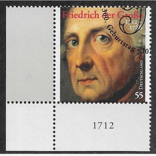 GER 2012 55c 'FREDERICK II OF PRUSSIA' (CORNER MARGIN) FINE USED (EBID54-038)