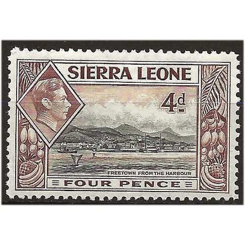 Sierra Leone 1938 SG193 4d Black & Red-Brown Mounted Mint . ..