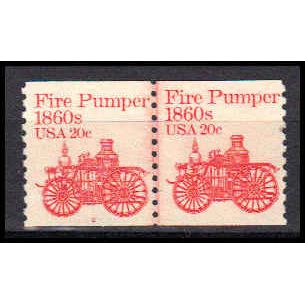 1908 20c Fire Pumper Fine MNH Dry Gum CNP Left 2 PA0542