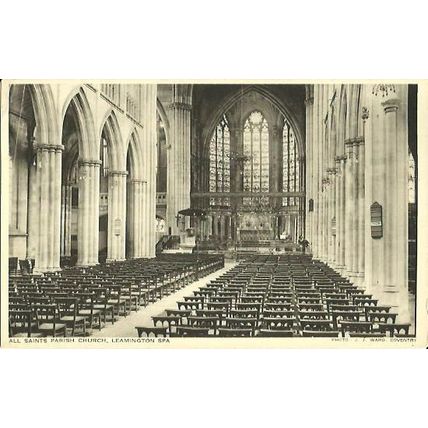 Warwickshire LEAMINGTON SPA All Saints Church Interior Postcard (Ward 3019)