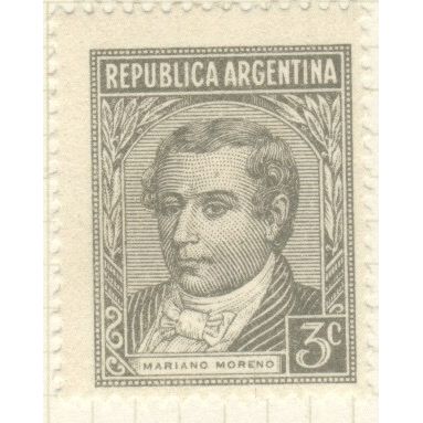 Argentina stamps 1935 - 3c - Mariano Moreno MH