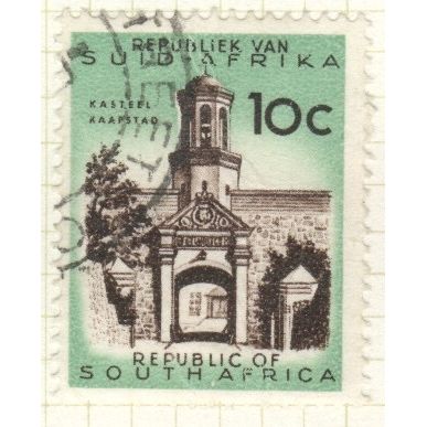 South Africa 1961 - 10c green/blackish brown - Kasteel Kaapstad - used