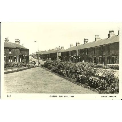 Lancashire CHURCH Dill Hall Lane Postcard (Alpha CA.1)
