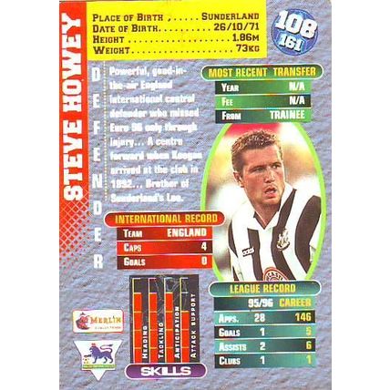 Merlin Premier Gold English Premier League 1996/97 Steve Howey