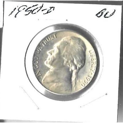 1950-D US Jefferson Nickel BU Key Date!