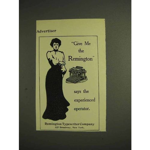 1904 Remington Typewriter Ad - Experienced Operator