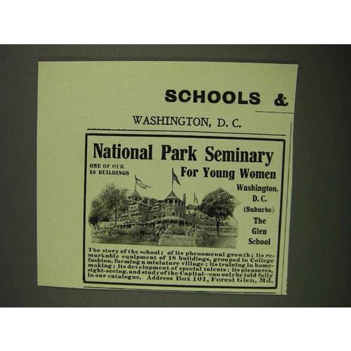 1908 National Park Seminary Ad - For Young Women
